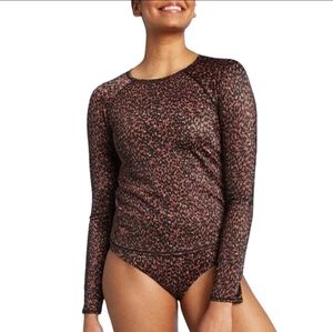 NWT Animal print Swim Rashguard